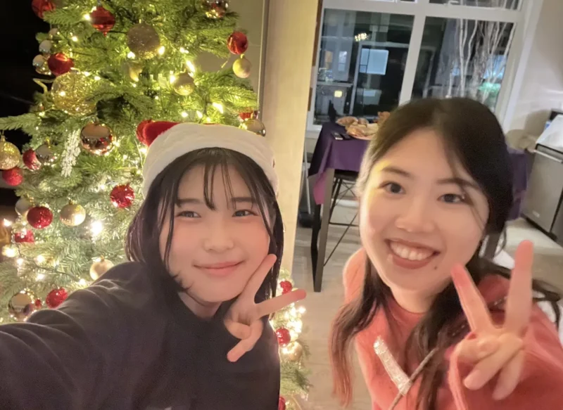 ホームステイ先で。クリスマスパーティー