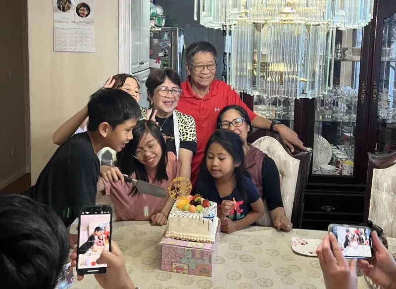 ホームステイ先の家族の様子